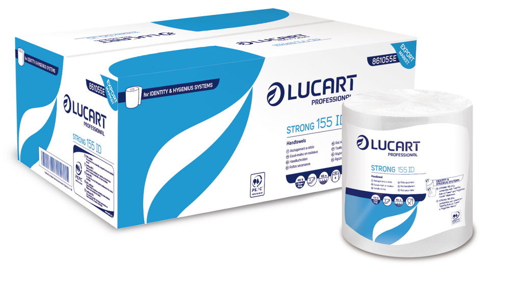 LUCART HANDDOEKROL STRONG ID 6*155M WIT 2L
