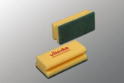 VILEDA SCHUURSPONS GLITZI GEEL - GROEN 10ST.