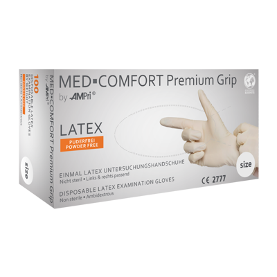 GANT LATEX MED COM PREM GRIP 100PC M