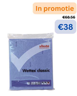 VILEDA WETTEX CLASSIC BLAUW 14*10ST--