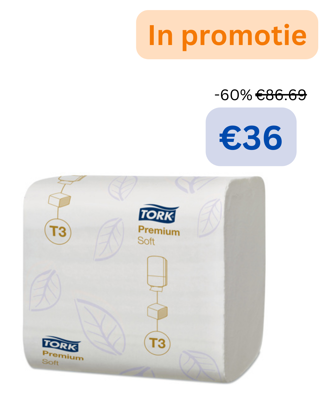 TORK TOILETPAPIER T3 BULK XSOFT WIT 2L 7560ST