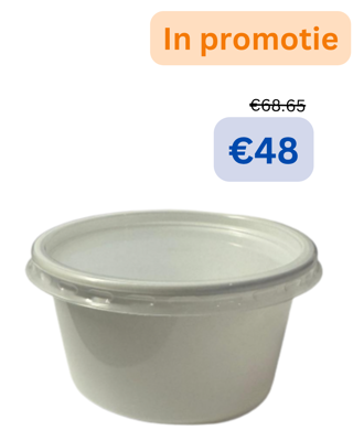 PLASTIEKPOTJE+DEKSEL 1000st 250cc