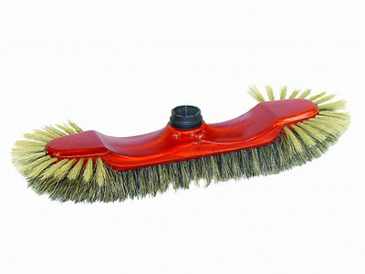VEEGBORSTEL VARKENSHAAR 30CM MET STEELH.