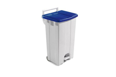 CONTAINER 90L MET PEDAAL EN WIELEN