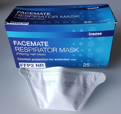 FACEMATE MONDMASKER FFP2 PLATGEVOUW 25ST