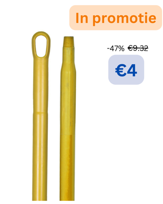 BORSTELSTEEL DUN MONOBLOC GLASVEZEL GEEL 145CM--