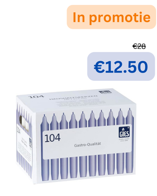 KAARS WIT 2,2*18CM 104ST