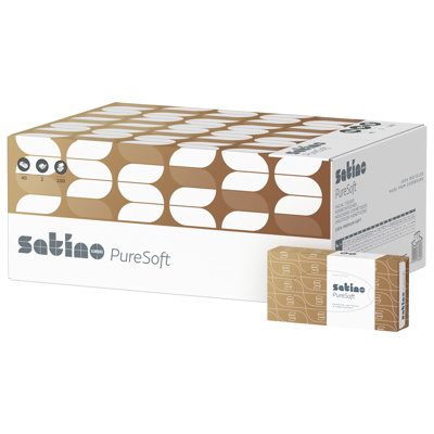 SATINO PURESOFT FACIAL TISSUE 2PLY 40*100PCS