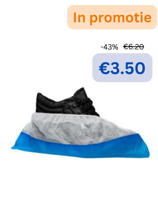 OVERTREKSCHOEN WIT/BLAUW 50ST