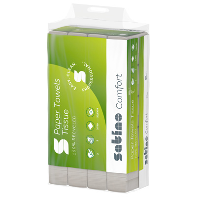 SATINO COMFORT HANDDOEK Z VOUW WIT 2L 3750ST 277330