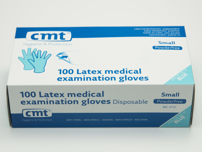 LATEX HANDSCHOEN POEDERVRIJ BLW S 100ST 3710