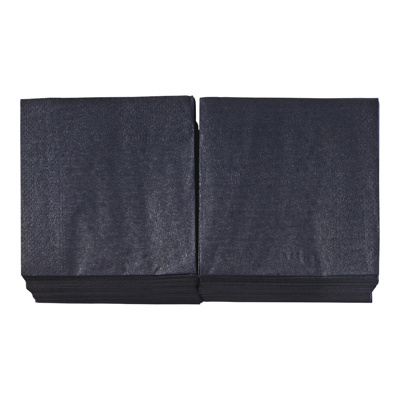 SERVIETTES 23*23 NOIR 2PLIS 478106