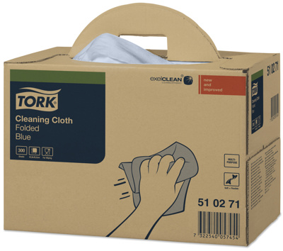 TORK CLEANING CLOTH HANDY BOX BLUE--