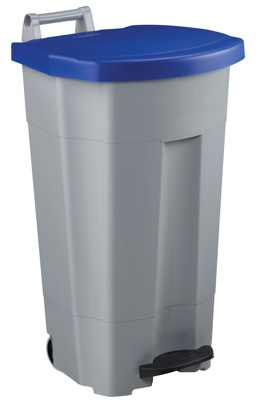 BOOGY MOBIELE PEDAALEMMER 90LT BLAUW/GRIJS