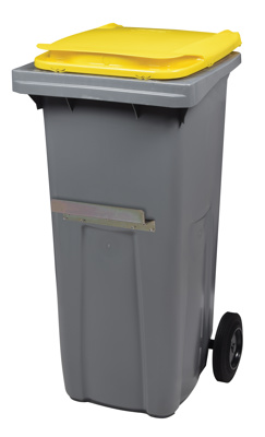 KOROK CONTAINER GRIJS/GEEL 240L
