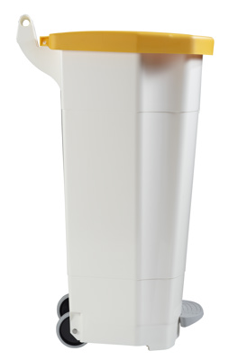 BOOGY MOBIELE PEDAALEMMER 90LT GEEL/GRIJS