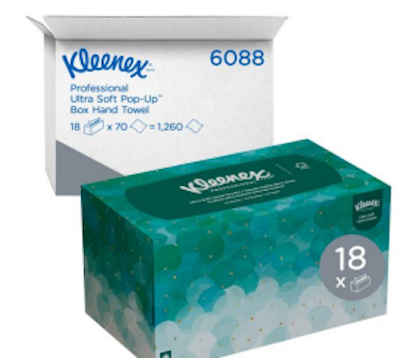 KLEENEX HANDDOEKEN ULTRA SOFT 18*70ST C6088