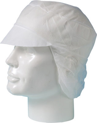 PET WIT MET KLEP EN HAARNET 100ST