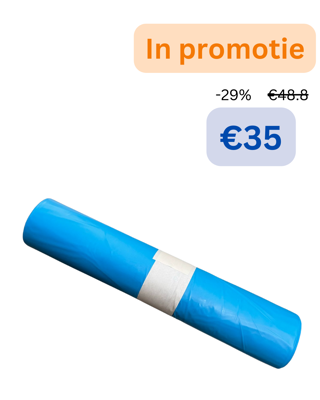 VUILZAK 68*85CM 35Mµ BLAUW HD 10*25ST --