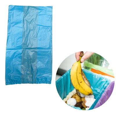 SACS POUBELLE 28/9*49,5CM BLEUS 25Mµ 1000PCS