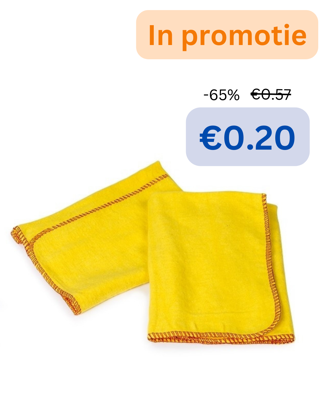 STOFDOEK GEEL 40*40CM