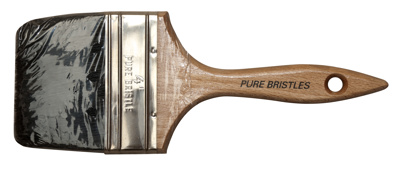 VERFBORSTEL PLATTE STEEL 4"