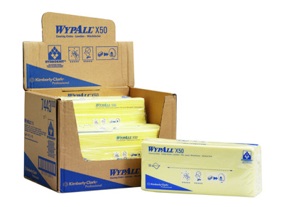 WYPALL X50 WERKDOEK GEEL 6*50ST C7443