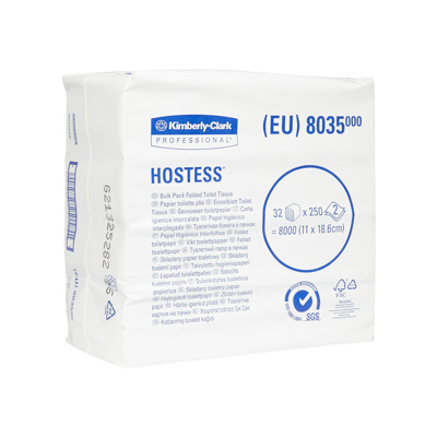 HOSTESS TOILETPAPIER BULK WIT 32*250V 2L C8035