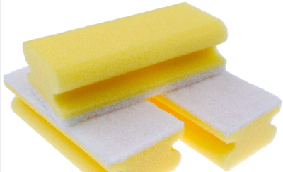 SCHUURSPONS GEEL/WIT--