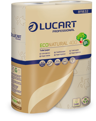 LUCART TOILETPAPIER ECONATURAL 2L 400V 30R