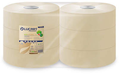 LUCART TOILETPAPIER JUMBO ECONATURAL 6*350M 2L
