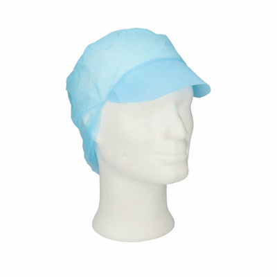 CASQUETTE AVEC RESILLE 100PCE BLEU