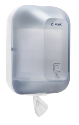LUCART DISPENSER L-ONE MAXI WIT/TRANSP.