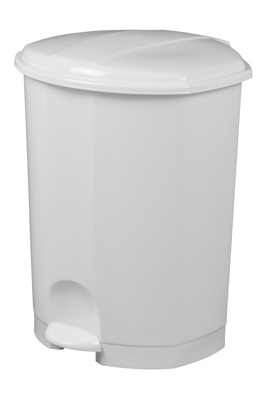 PEDAALEMMER PRIMA 30LT WIT