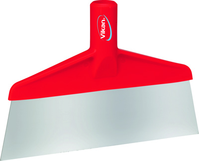VIKAN VLOERSCHRAPER ROOD RVS BLAD 26CM