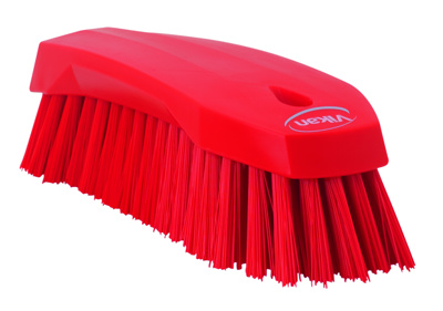 VIKAN HANDSCHUURBORSTEL HARD ROOD 20,5CM