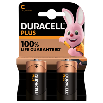 DURACELL PLUS BATTERIJEN C 2ST