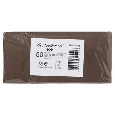 SERVETTEN 40*40 CHOCO 1/8V 40*50ST