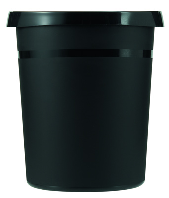 RONDE PAPIERBAK ZWART 18L