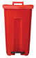 BOOGY MOBIELE PEDAALEMMER 90LT ROOD/ROOD