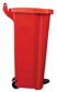 BOOGY MOBIELE PEDAALEMMER 90LT ROOD/ROOD