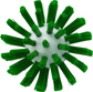 VIKAN BUIZENBORSTEL HARD GROEN 63MM