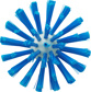 VIKAN BUIZENBORSTEL MEDIUM BLAUW 90MM