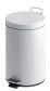 POUBELLE RONDE A PEDALE 20LTS BLANC